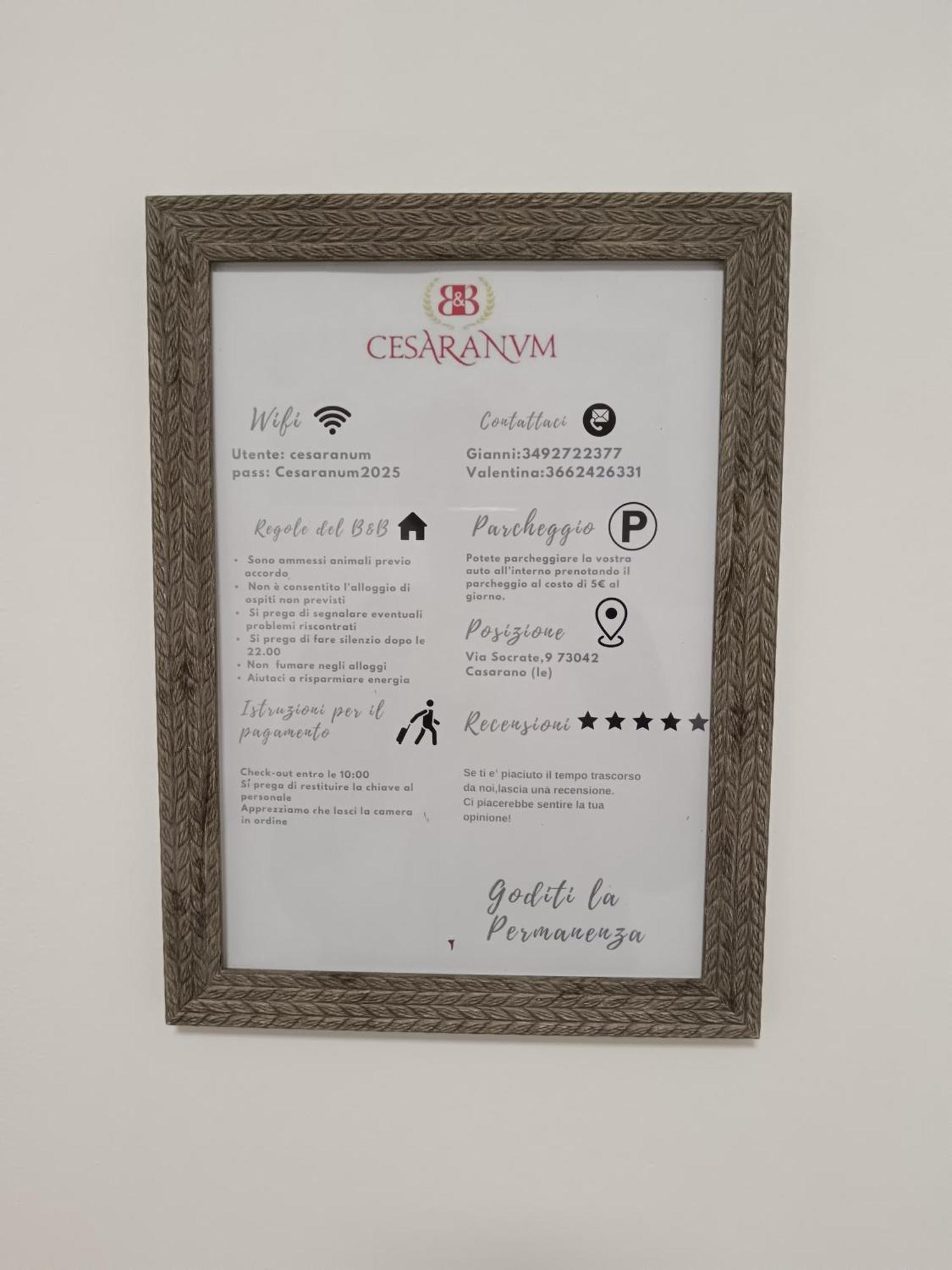B&B Cesaranum Casarano Εξωτερικό φωτογραφία